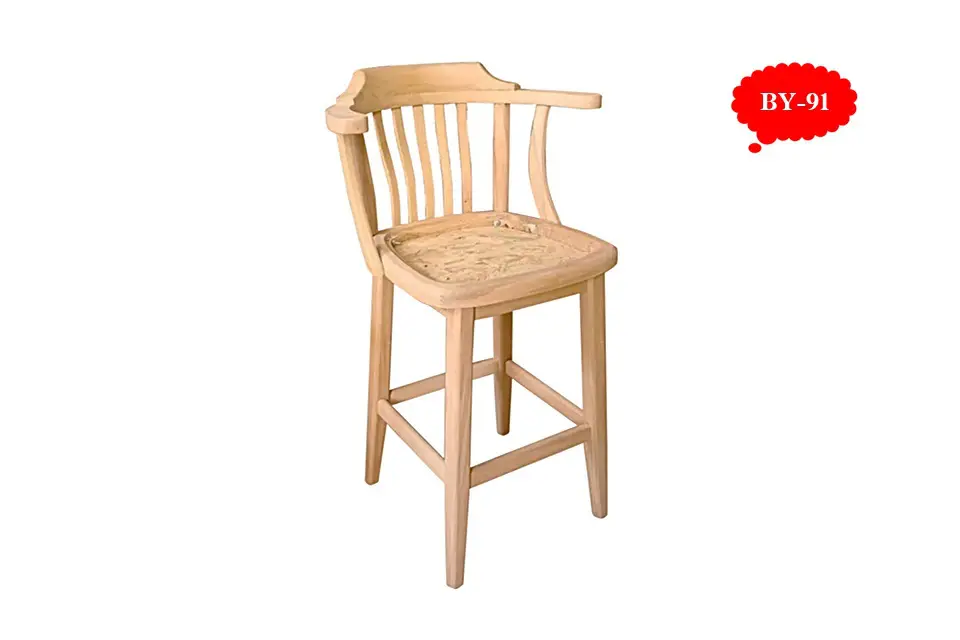 Ham Ahşap Bar Sandalyeleri ve Sandalye İskeletleri