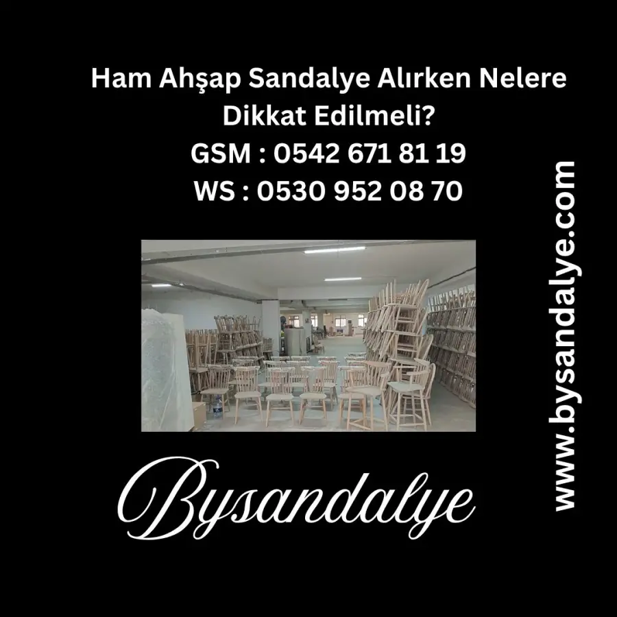 Ham Ahşap Sandalye Alırken Nelere Dikkat Edilmeli?